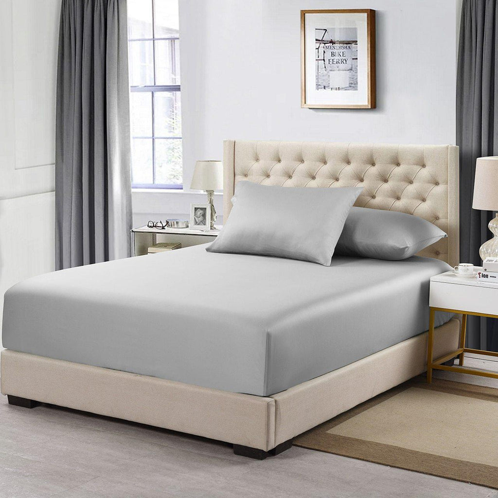Cotton Fitted Sheet Only (11-16 inches) - Solid 600 Thread Count
