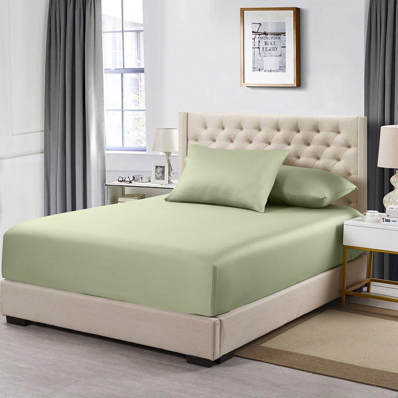 Cotton Fitted Sheet Only (11-16 inches) - Solid 600 Thread Count