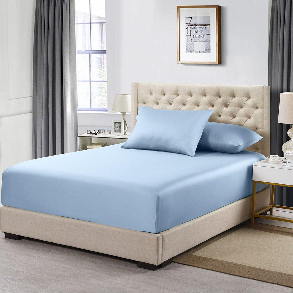 Cotton Fitted Sheet Only (11-16 inches) - Solid 600 Thread Count