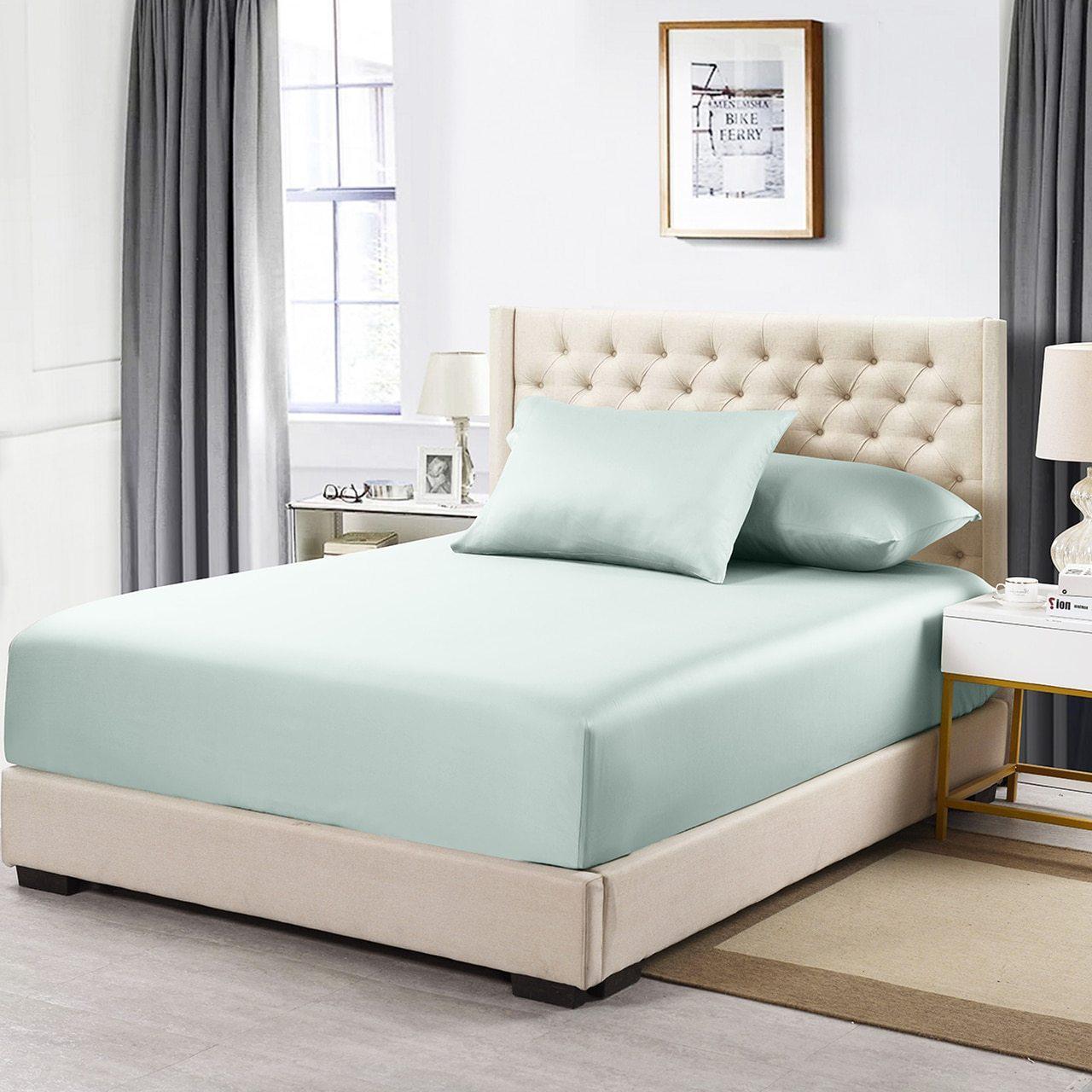 Cotton Fitted Sheet Only (11-16 inches) - Solid 600 Thread Count