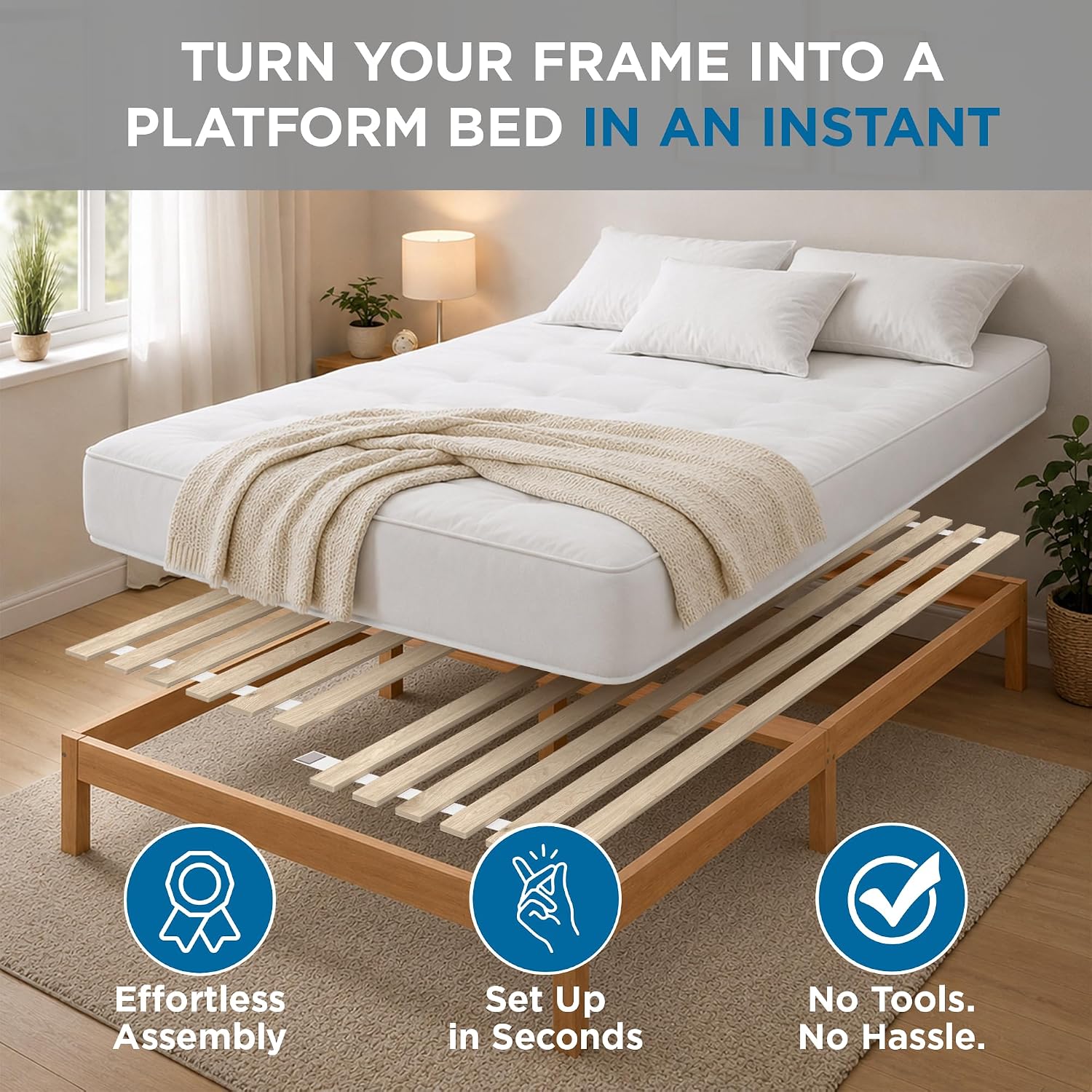 SlatSure™ Classic Bunkie Board — Vertical Bed Slats