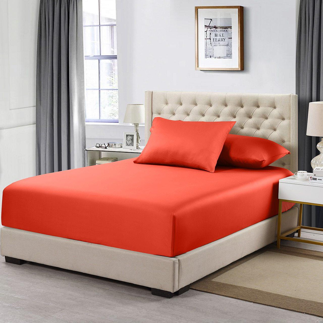Cotton Fitted Sheet Only (11-16 inches) - Solid 600 Thread Count