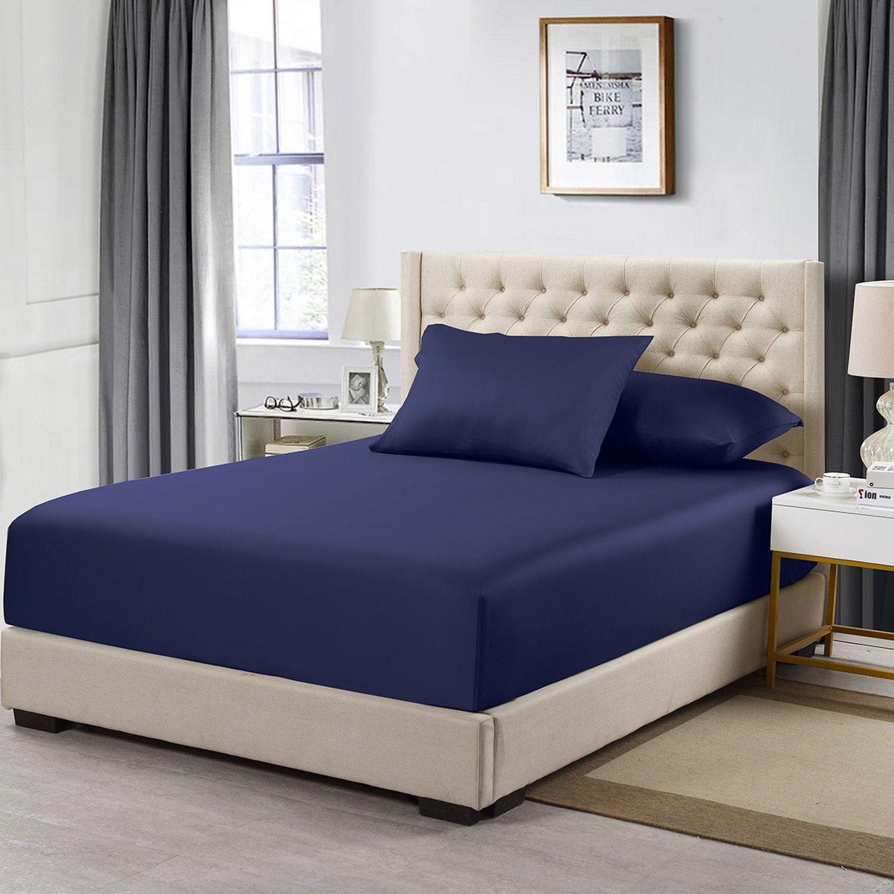 Cotton Fitted Sheet Only (11-16 inches) - Solid 600 Thread Count