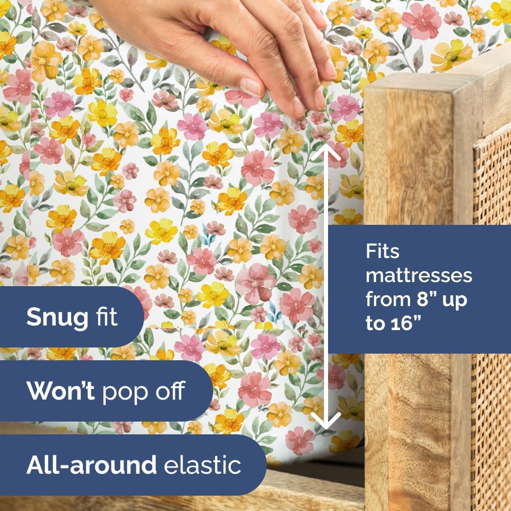 4 Piece Floral Sheet Set