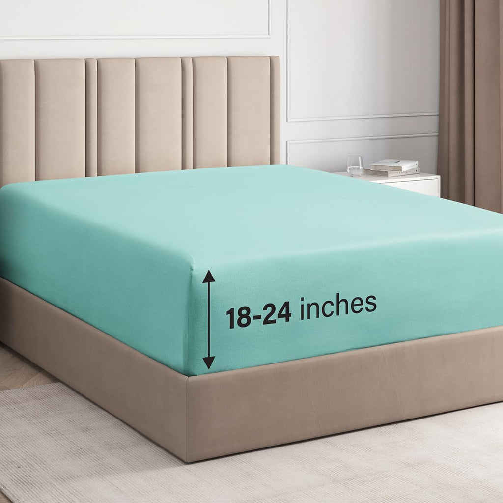 Deep Pocket Single Fitted Sheet