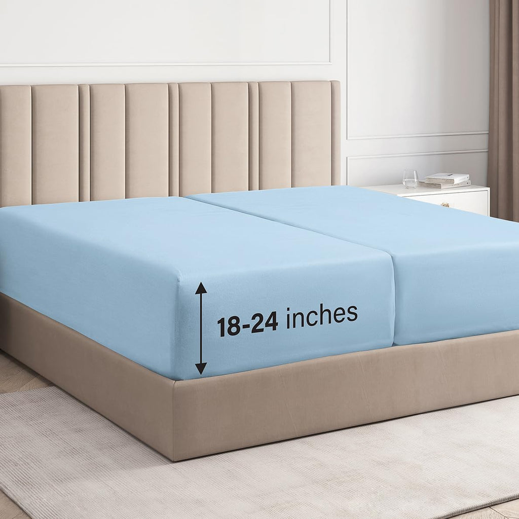 Deep Pocket Single Fitted Sheet