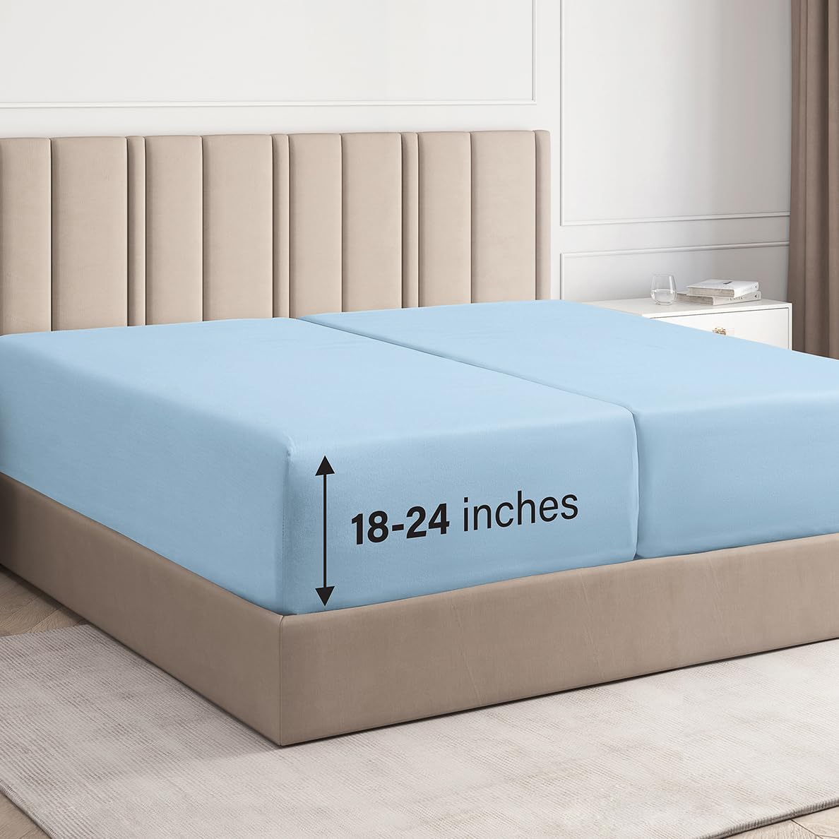 Deep Pocket Single Fitted Sheet