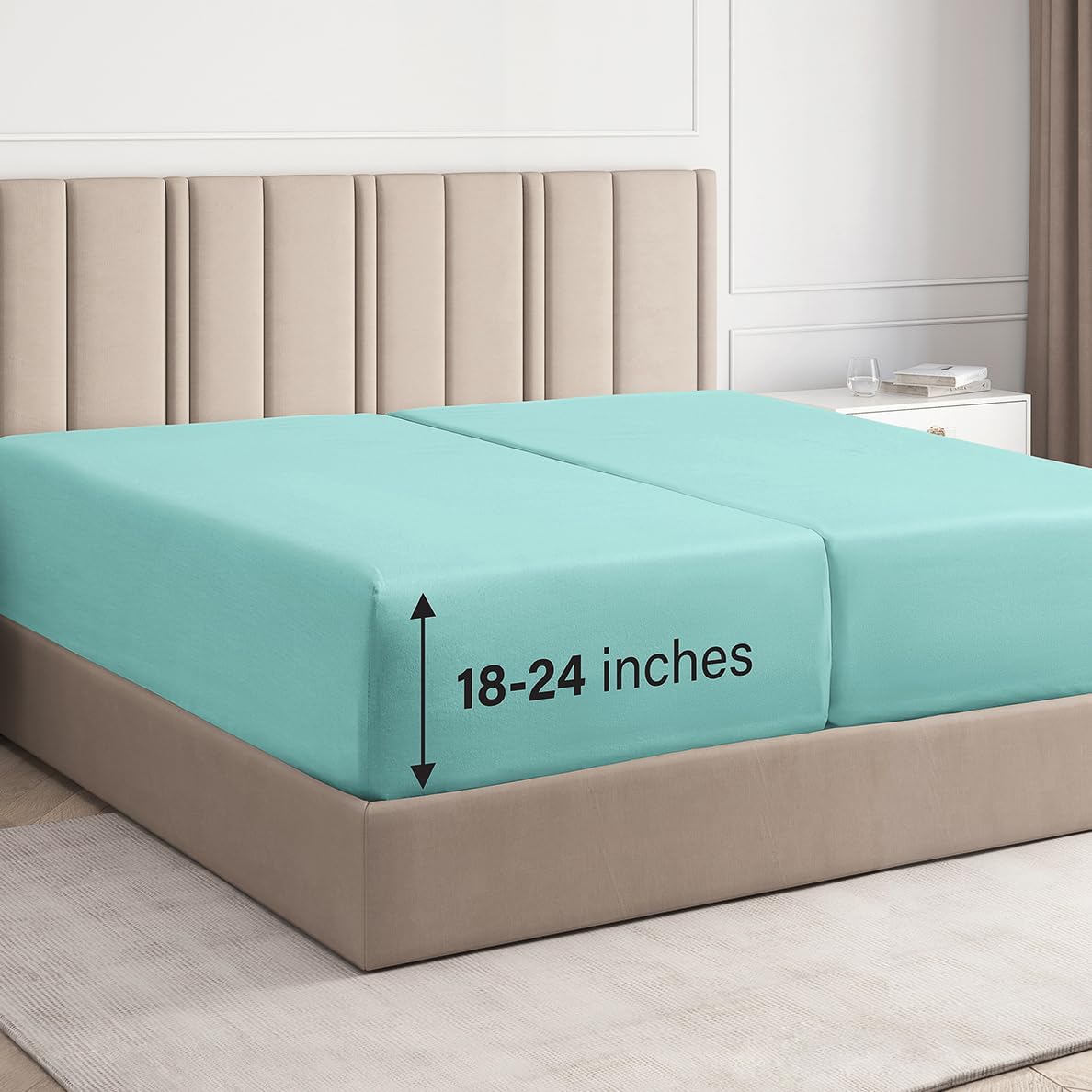 Deep Pocket Single Fitted Sheet