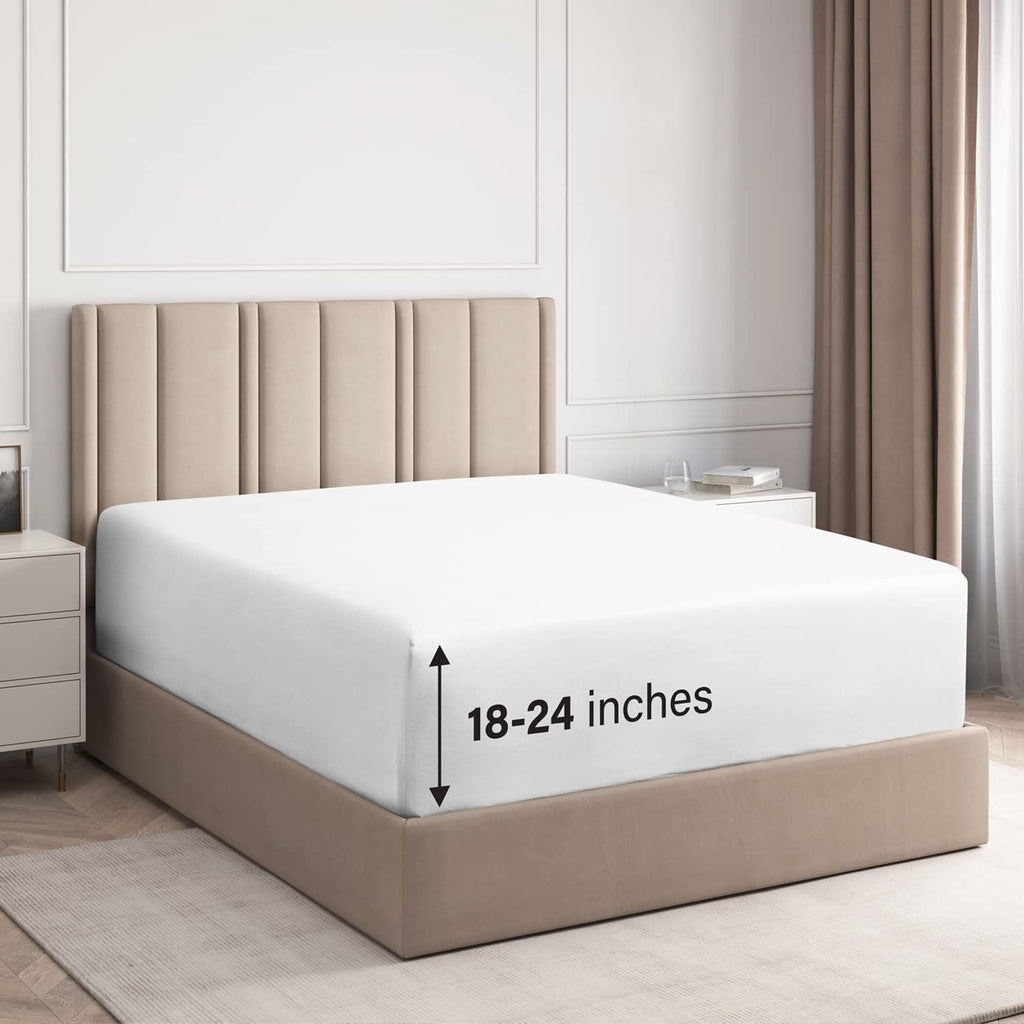 Cotton 400 Thread Count Deep Pocket Single Fitted Sheet