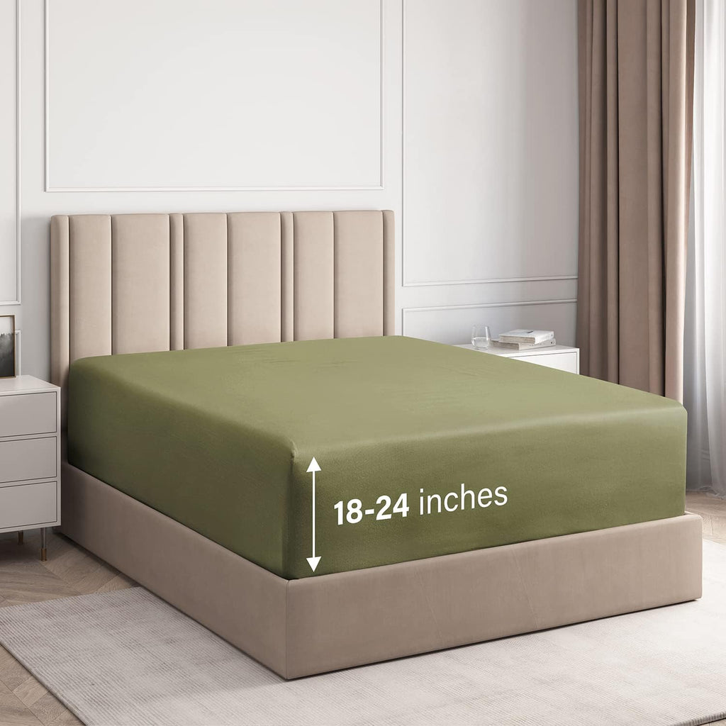 Cotton 400 Thread Count Deep Pocket Single Fitted Sheet