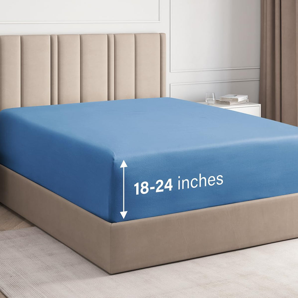 Deep Pocket Single Fitted Sheet