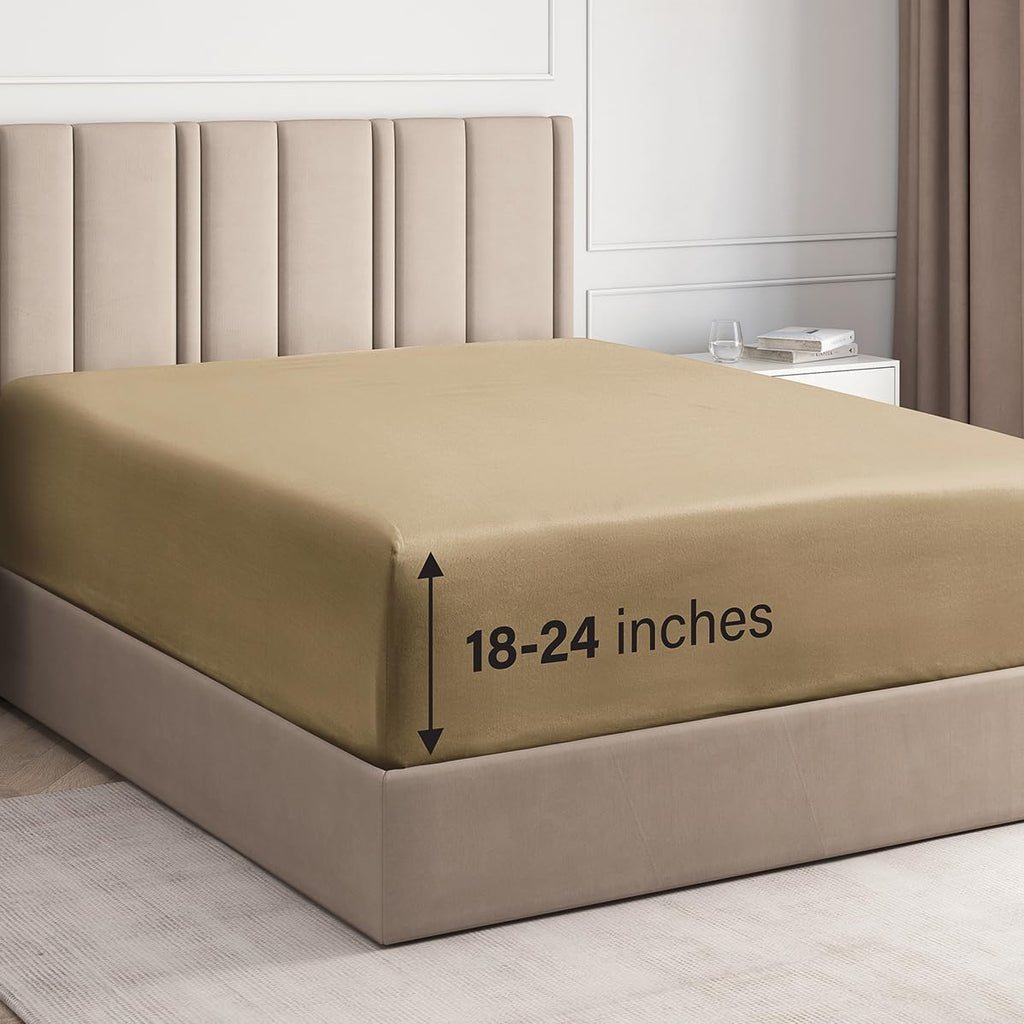 Deep Pocket Single Fitted Sheet