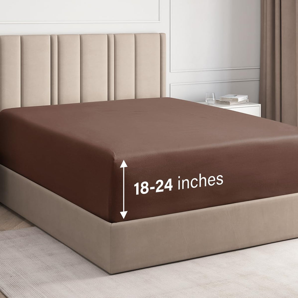 Deep Pocket Single Fitted Sheet