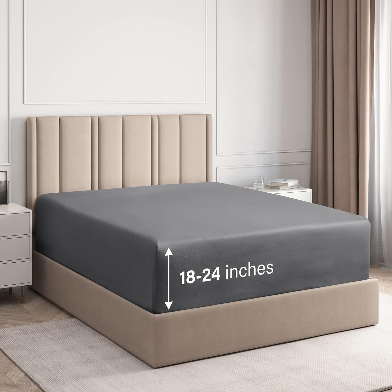 Cotton 400 Thread Count Deep Pocket Single Fitted Sheet