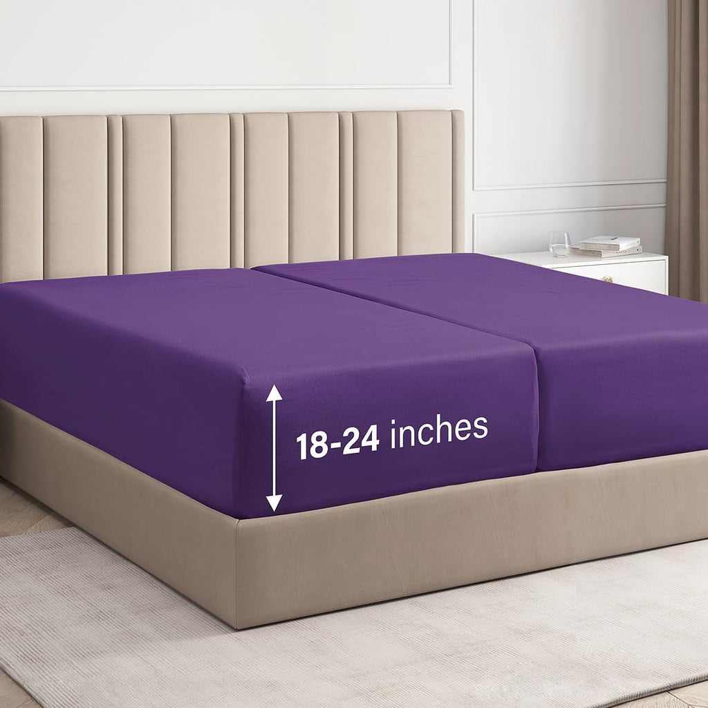Deep Pocket Single Fitted Sheet