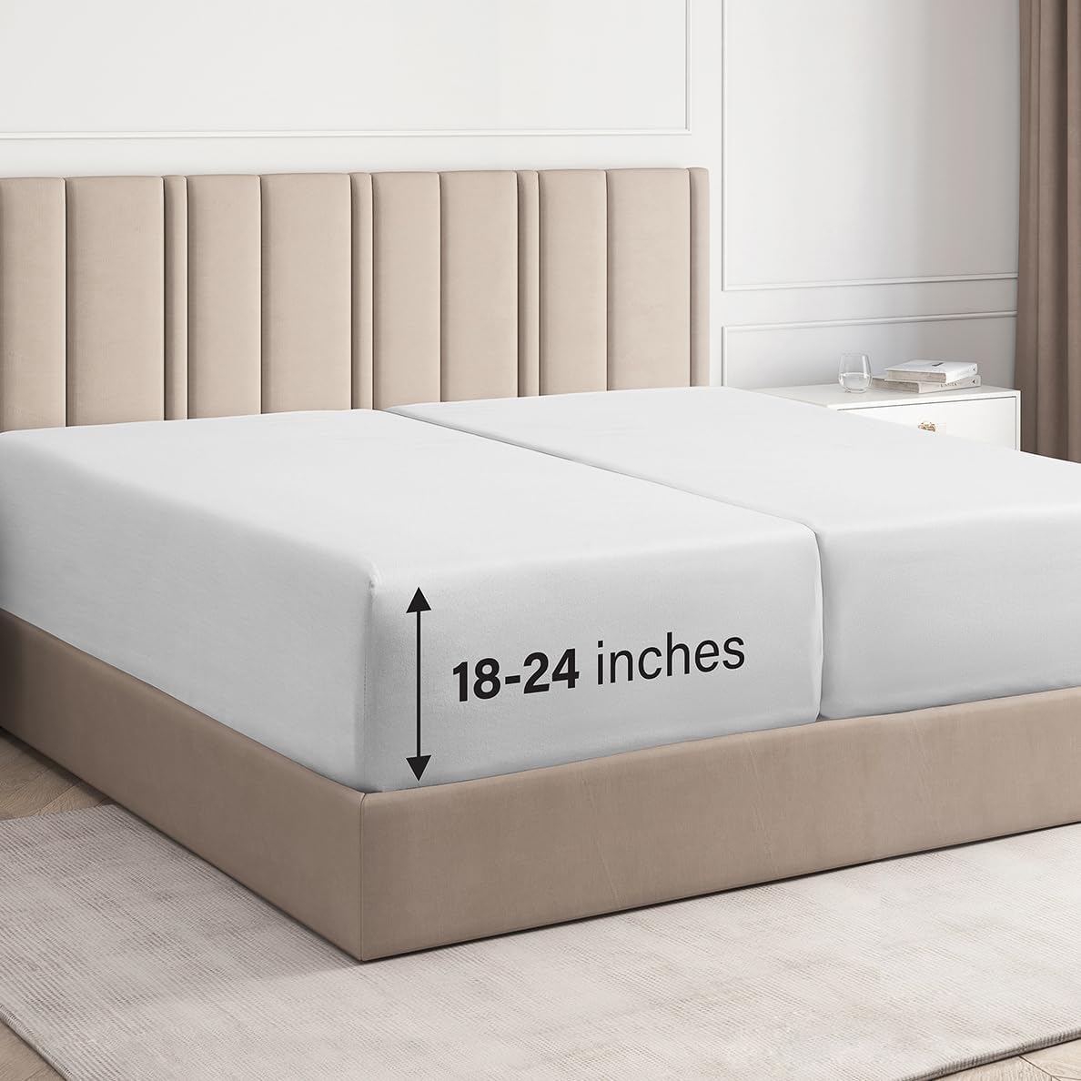 Deep Pocket Single Fitted Sheet