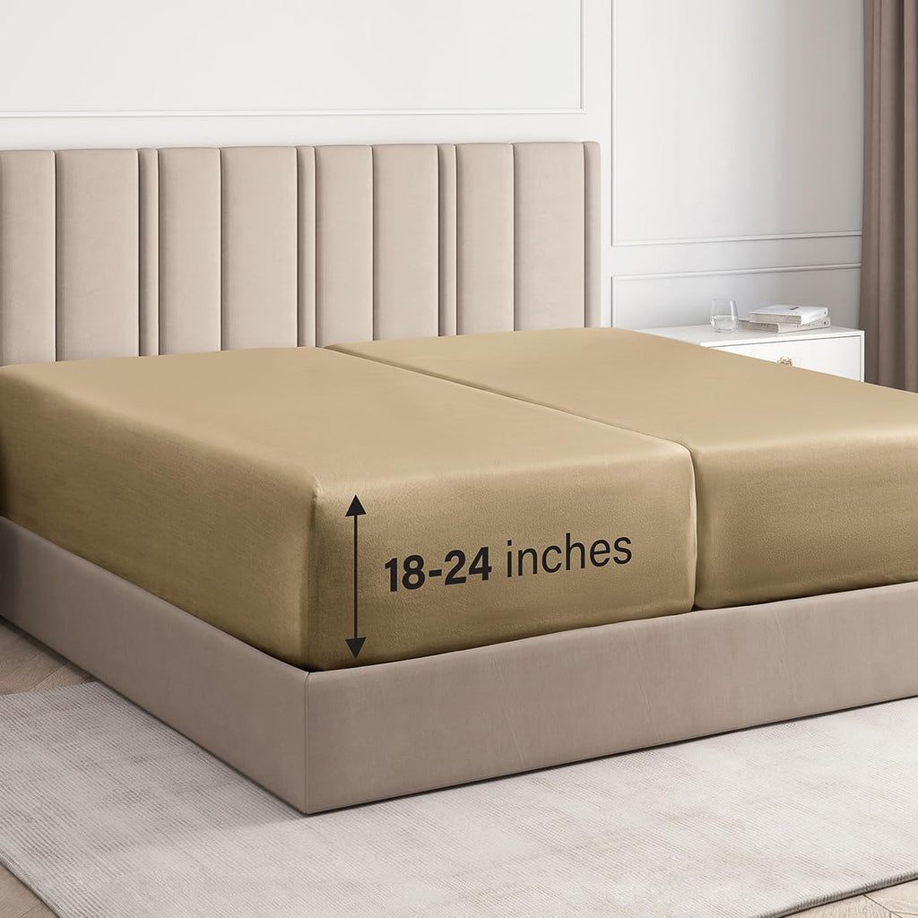 Deep Pocket Single Fitted Sheet