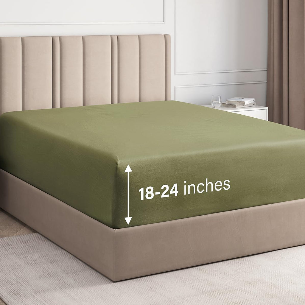 Deep Pocket Single Fitted Sheet