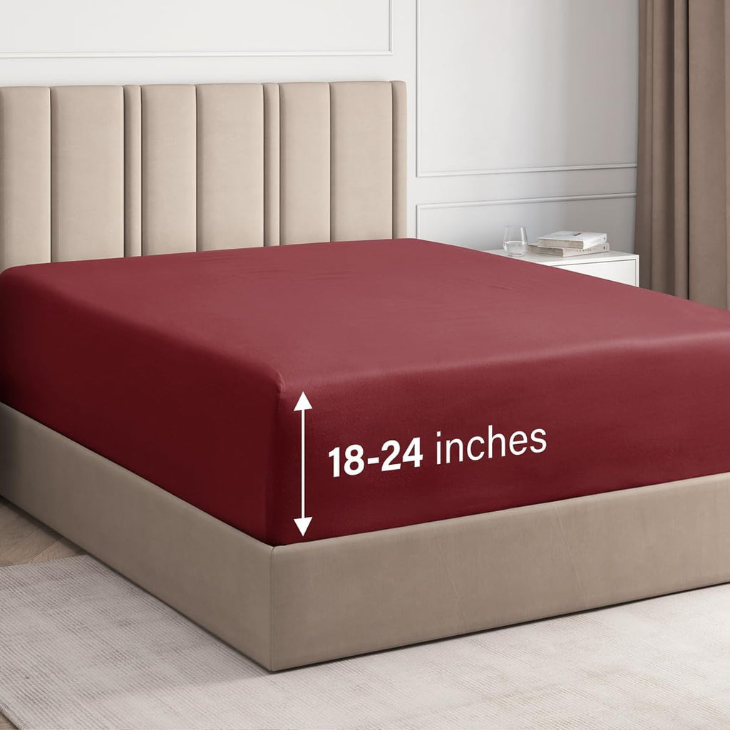 Deep Pocket Single Fitted Sheet