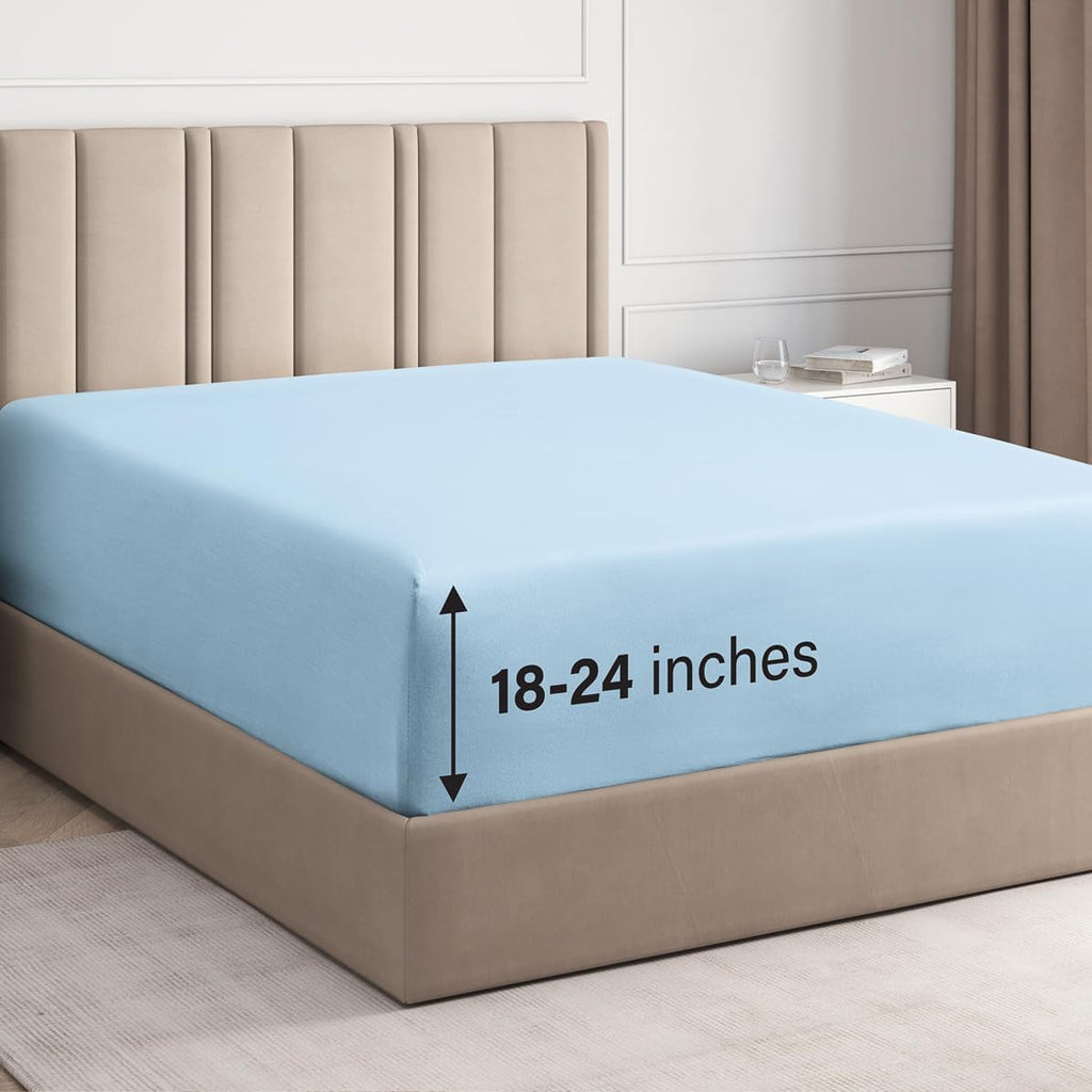 Deep Pocket Single Fitted Sheet