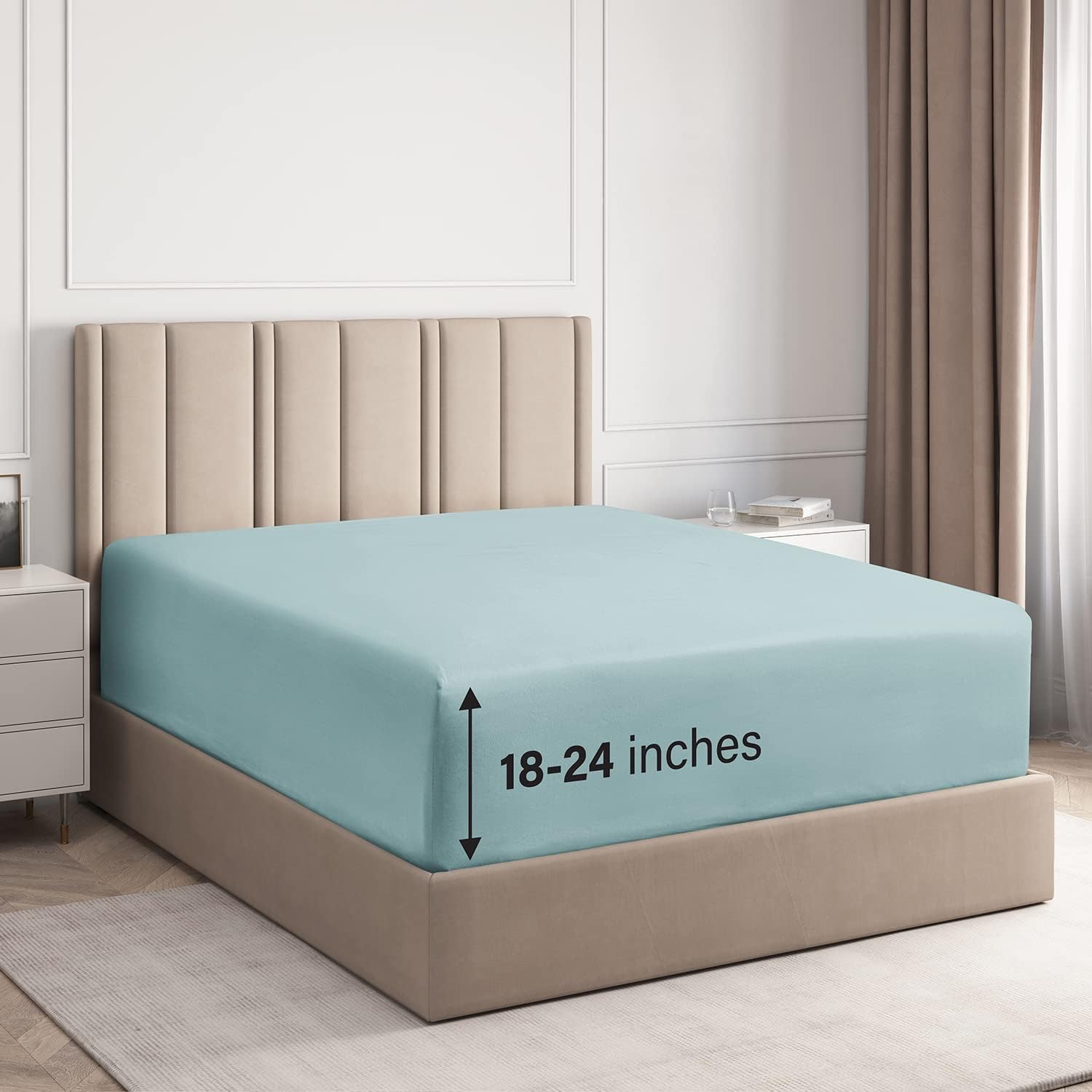 Cotton 400 Thread Count Deep Pocket Single Fitted Sheet
