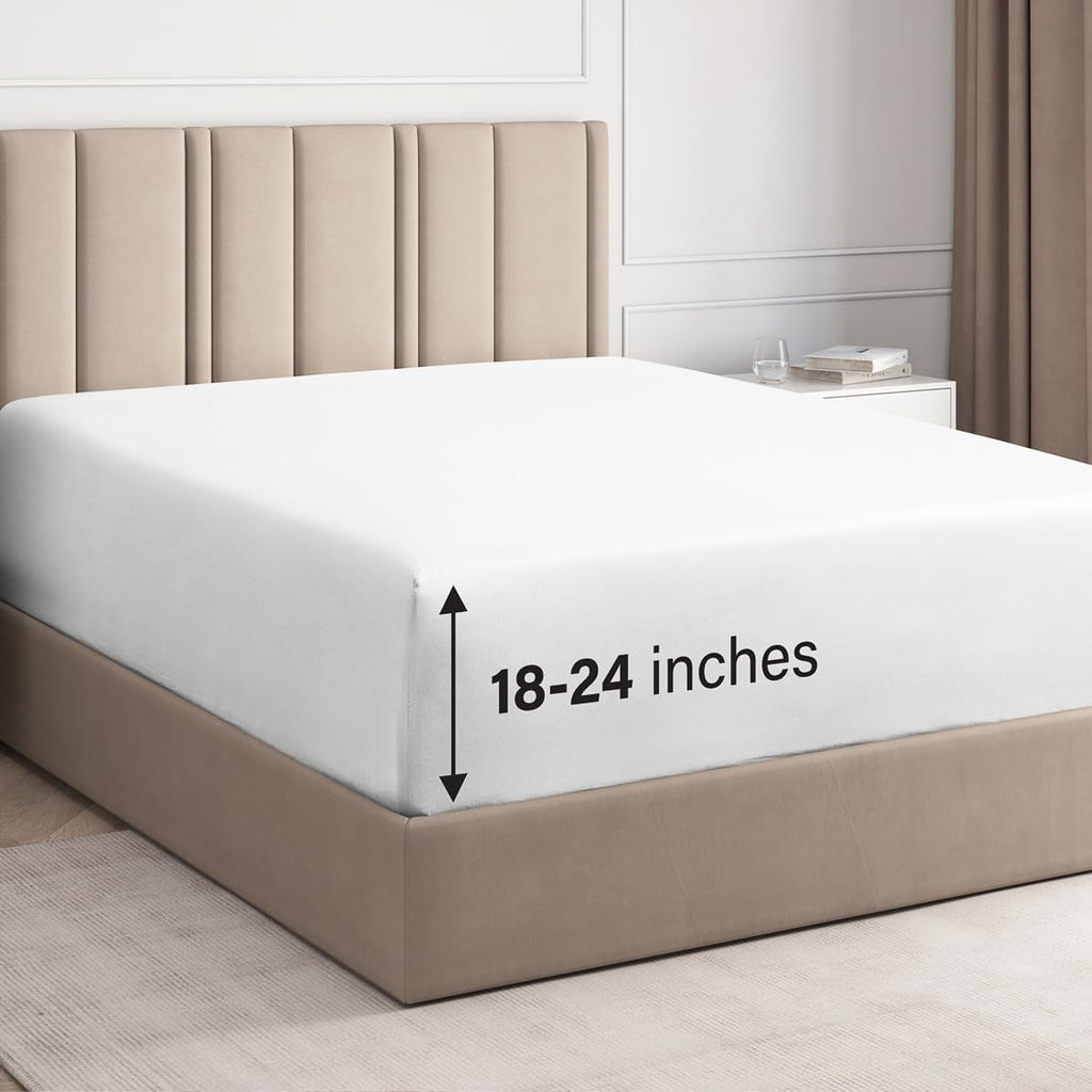 Deep Pocket Single Fitted Sheet