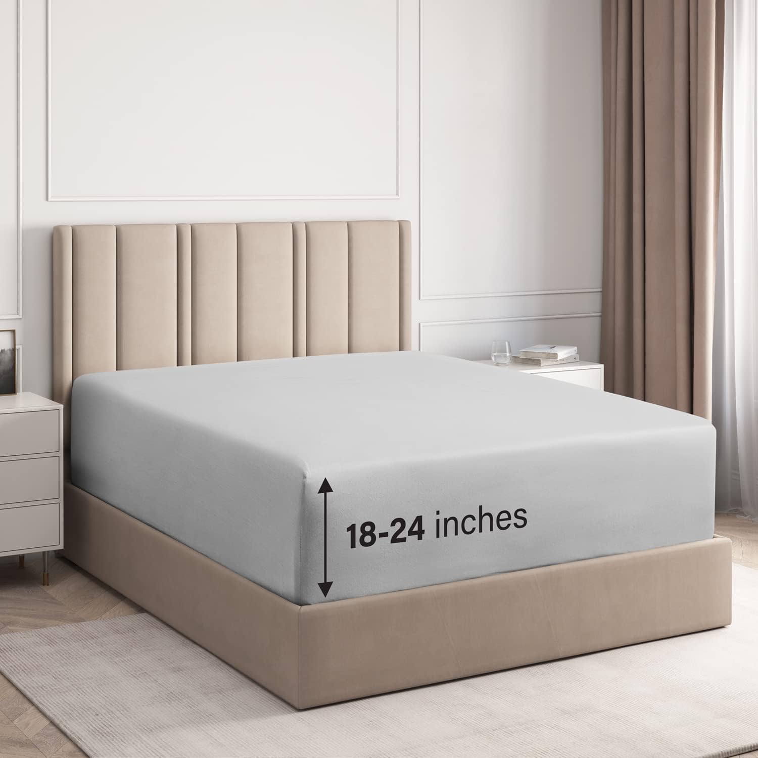 Cotton 400 Thread Count Deep Pocket Single Fitted Sheet
