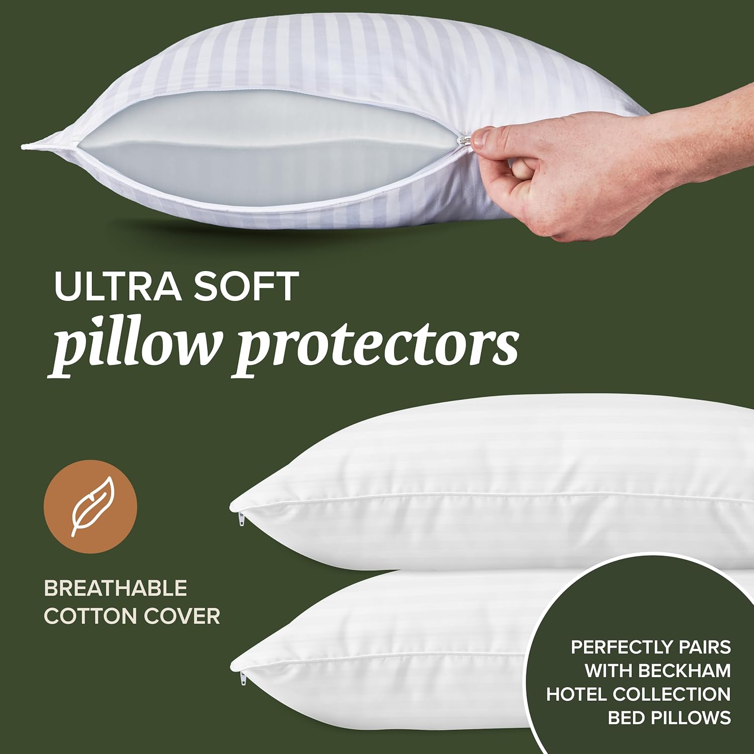 Pillow Protector With Zipper Closure