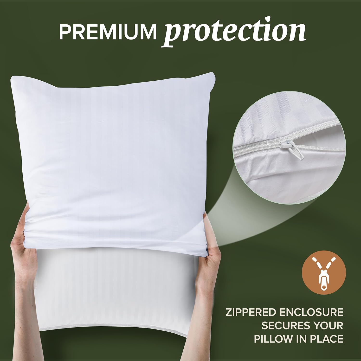 Pillow Protector With Zipper Closure