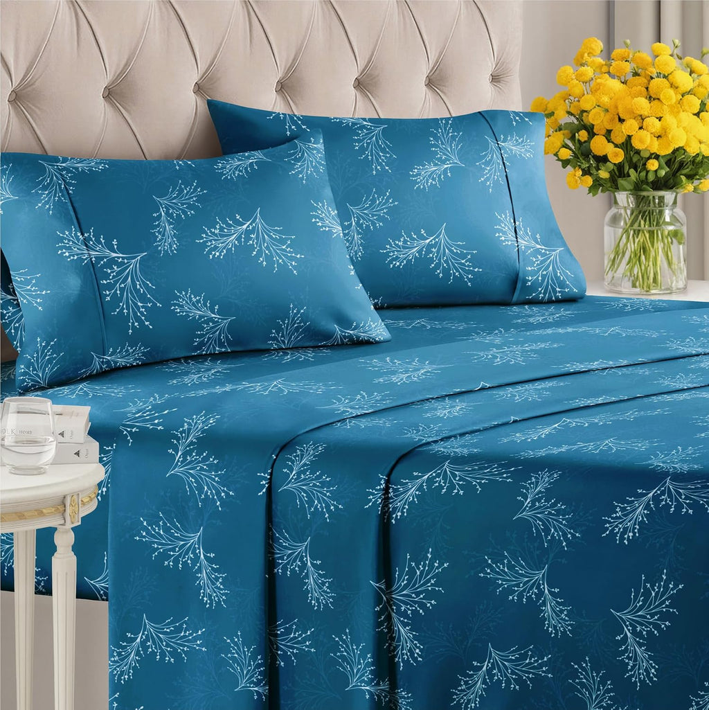 4 Piece Floral Sheet Set