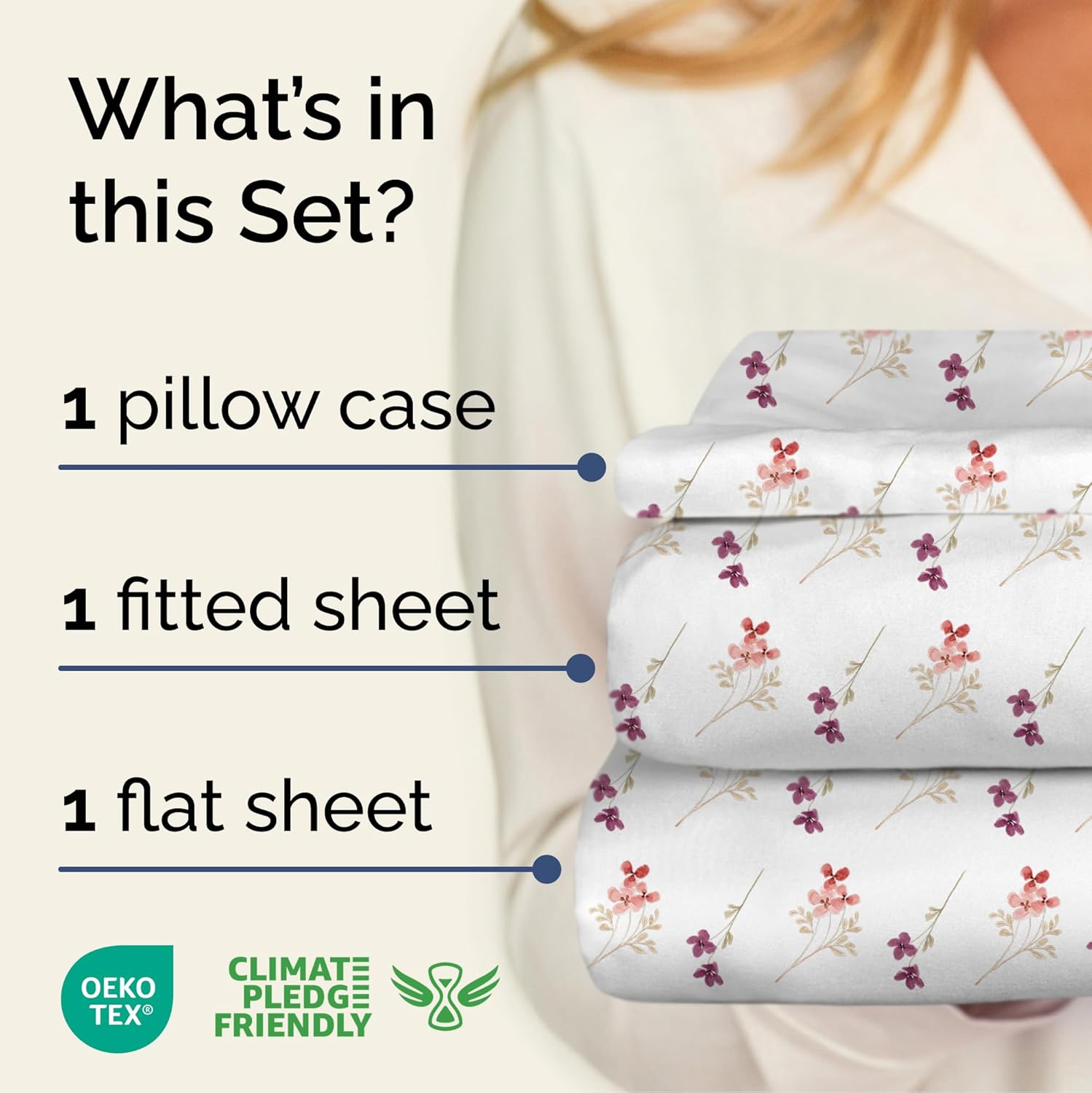 4 Piece Floral Sheet Set
