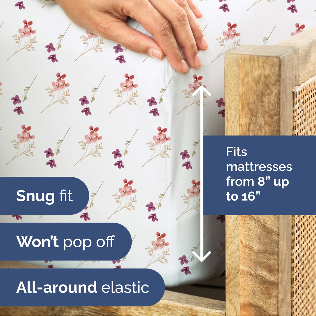 4 Piece Floral Sheet Set