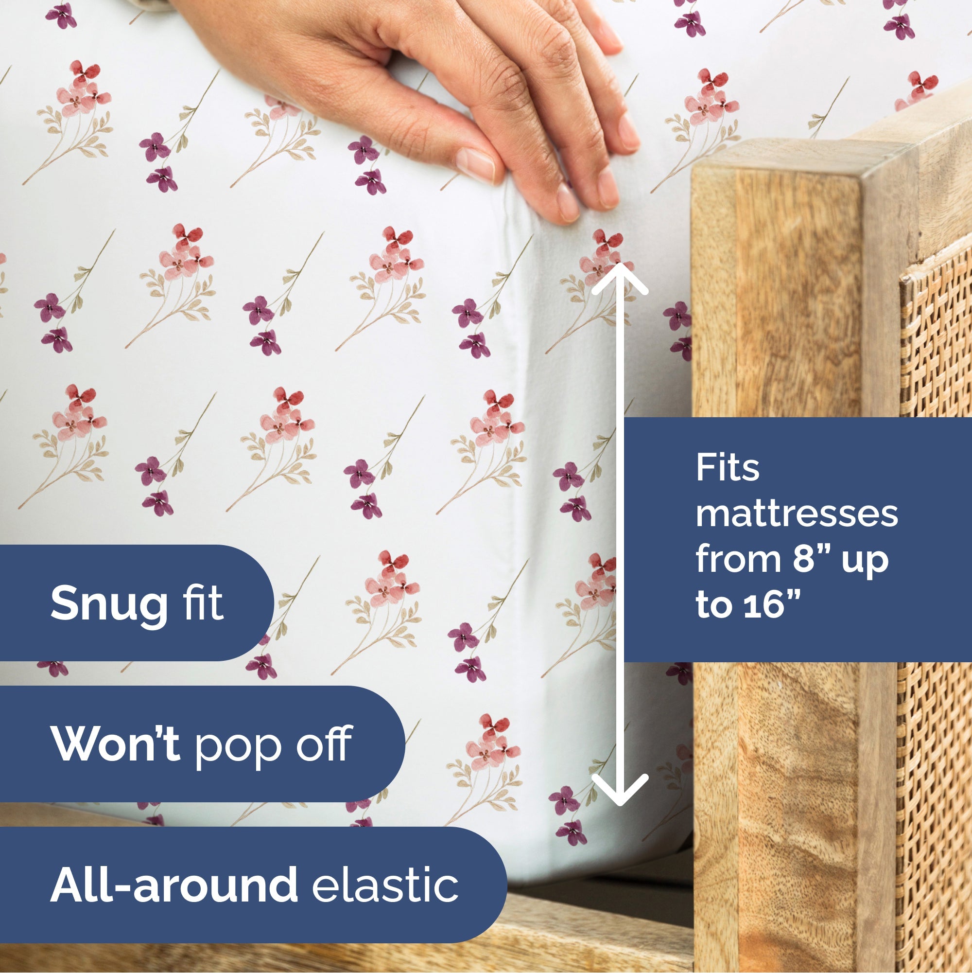 4 Piece Floral Sheet Set