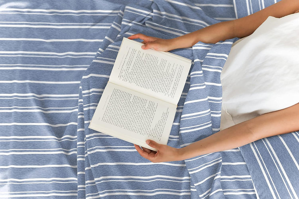 4 Piece Striped Sheet Set