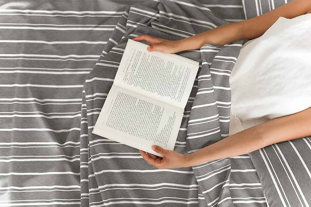 4 Piece Striped Sheet Set