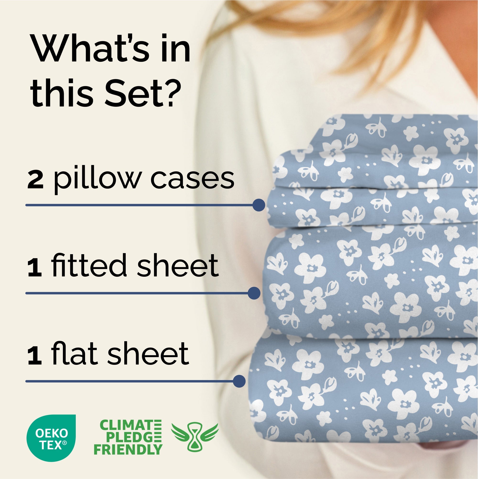 4 Piece Floral Sheet Set