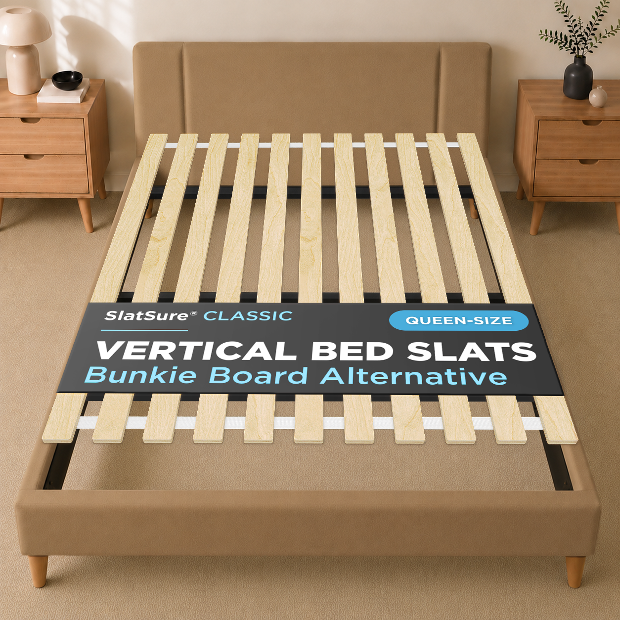 SlatSure™ Classic Bunkie Board — Vertical Bed Slats