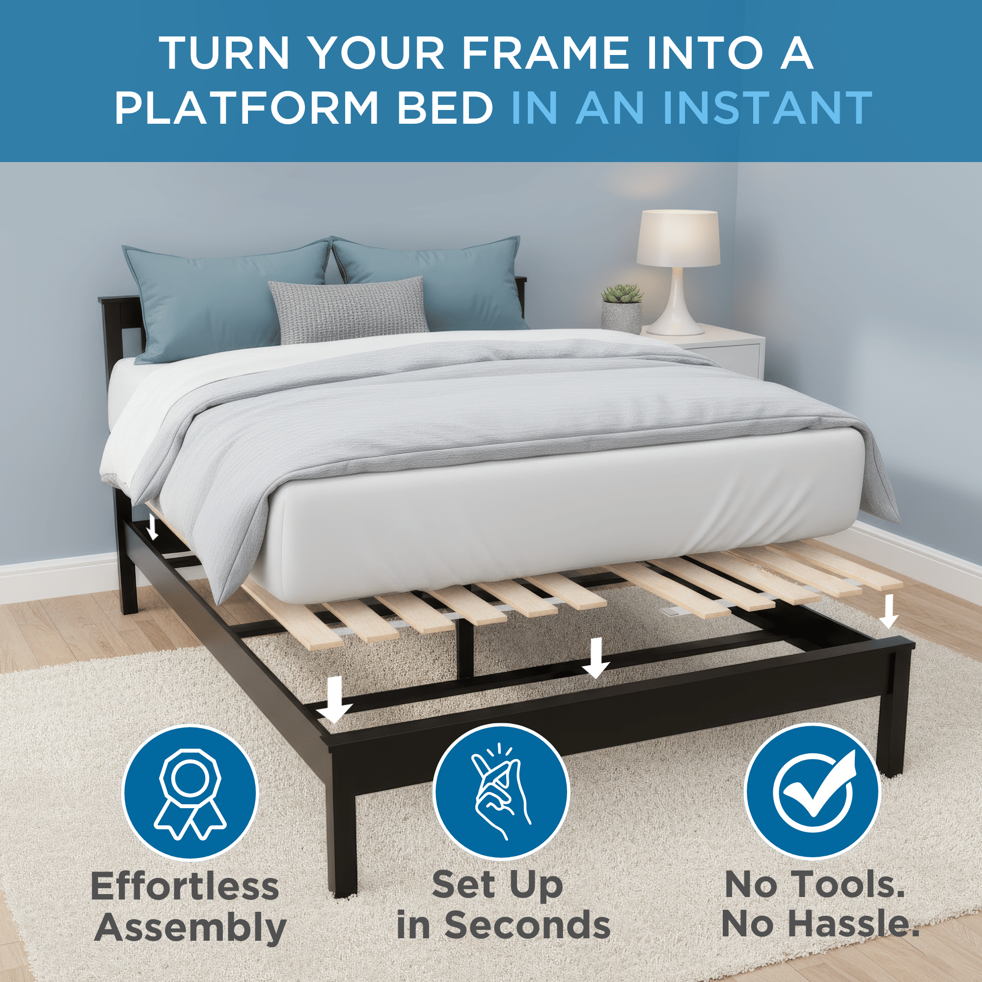 SlatSure™ Bunkie Board — Vertical Bed Slats