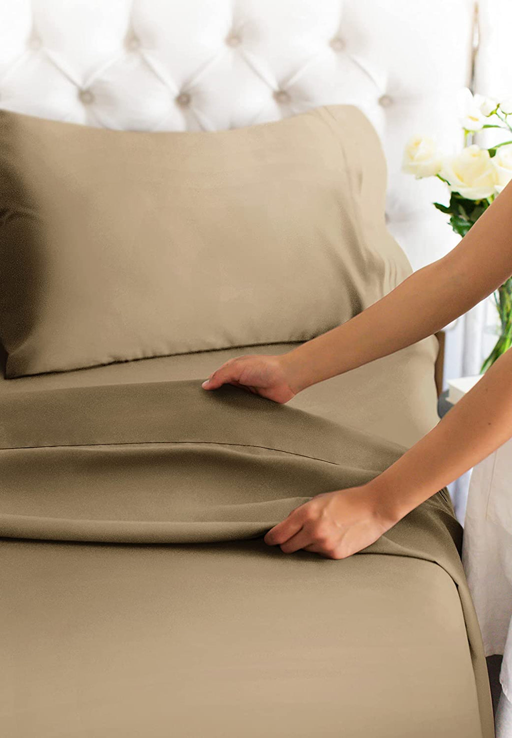 Cotton 400 Thread Count 4 Piece Deep Pocket Sheet Set