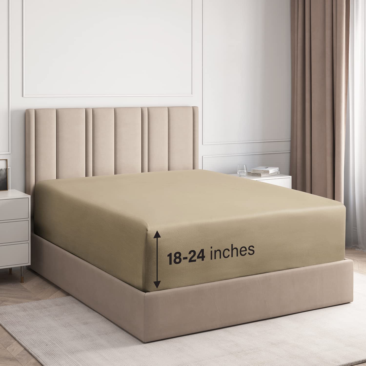 Cotton 400 Thread Count Deep Pocket Single Fitted Sheet