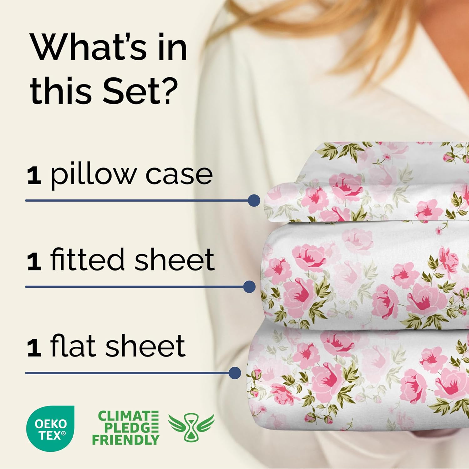 4 Piece Floral Sheet Set