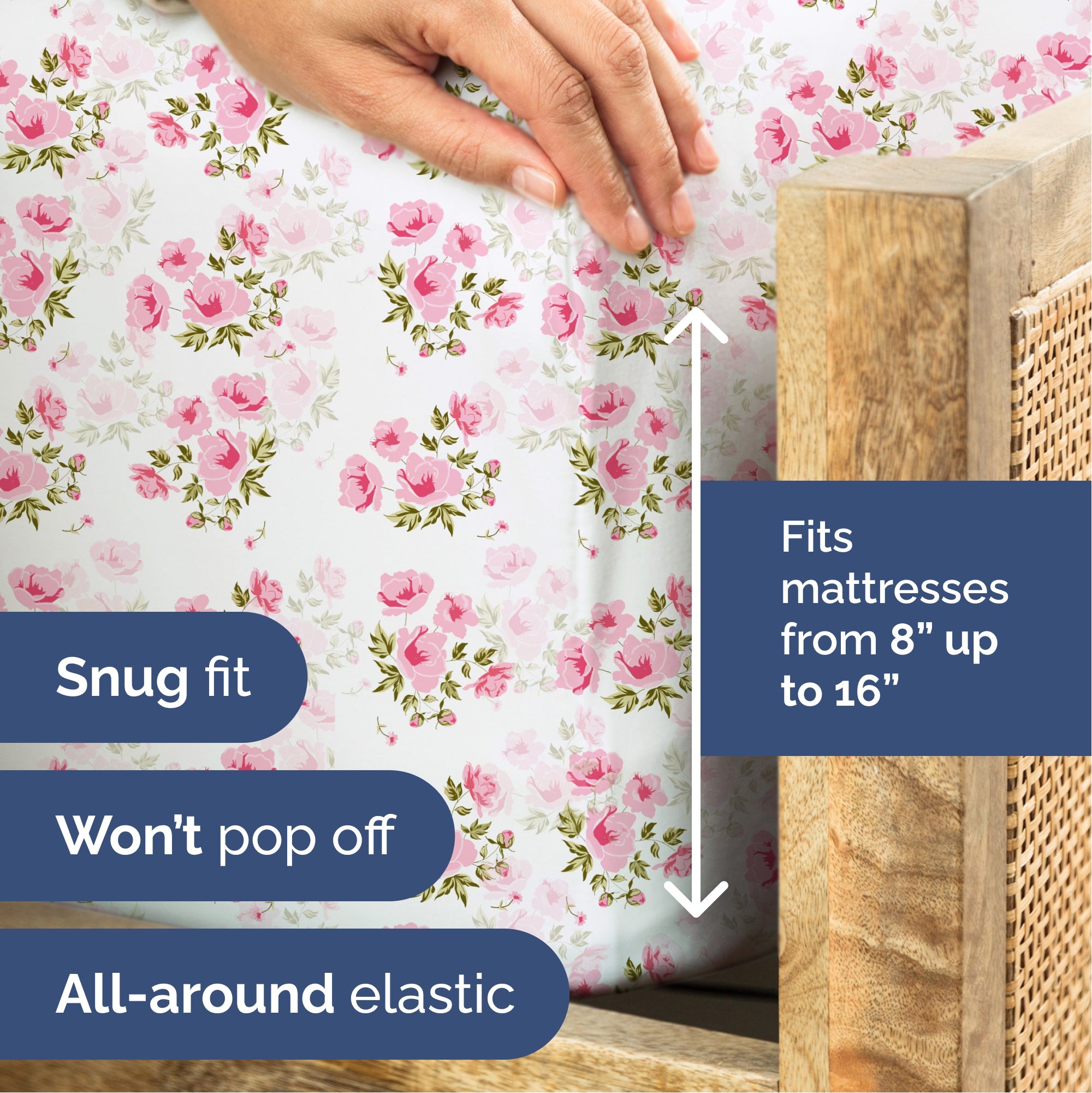 4 Piece Floral Sheet Set