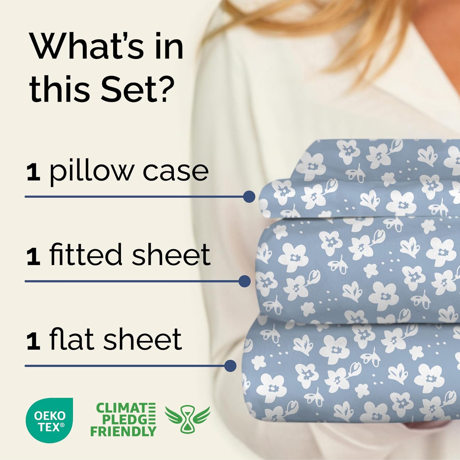 4 Piece Floral Sheet Set