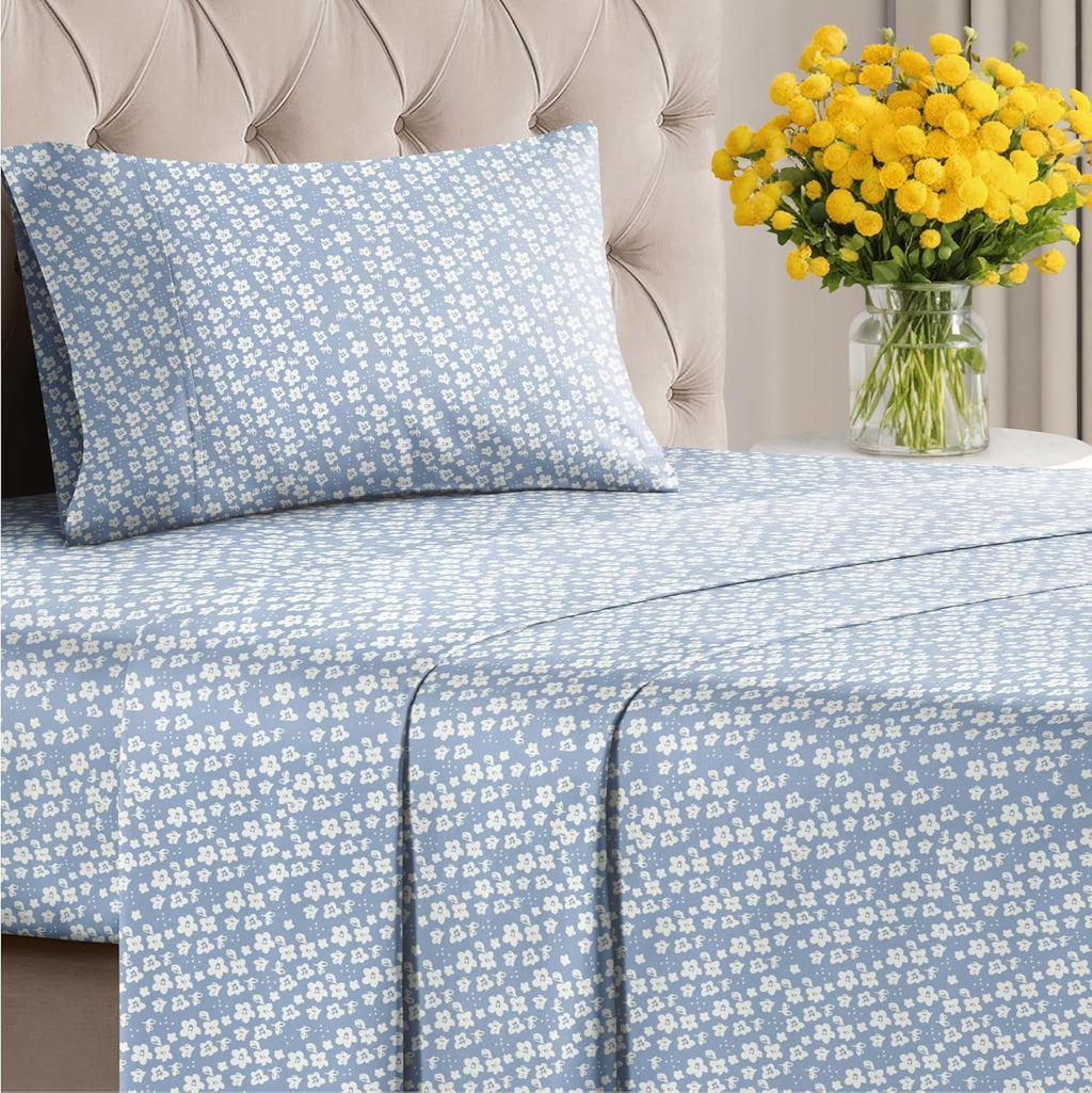 4 Piece Floral Sheet Set