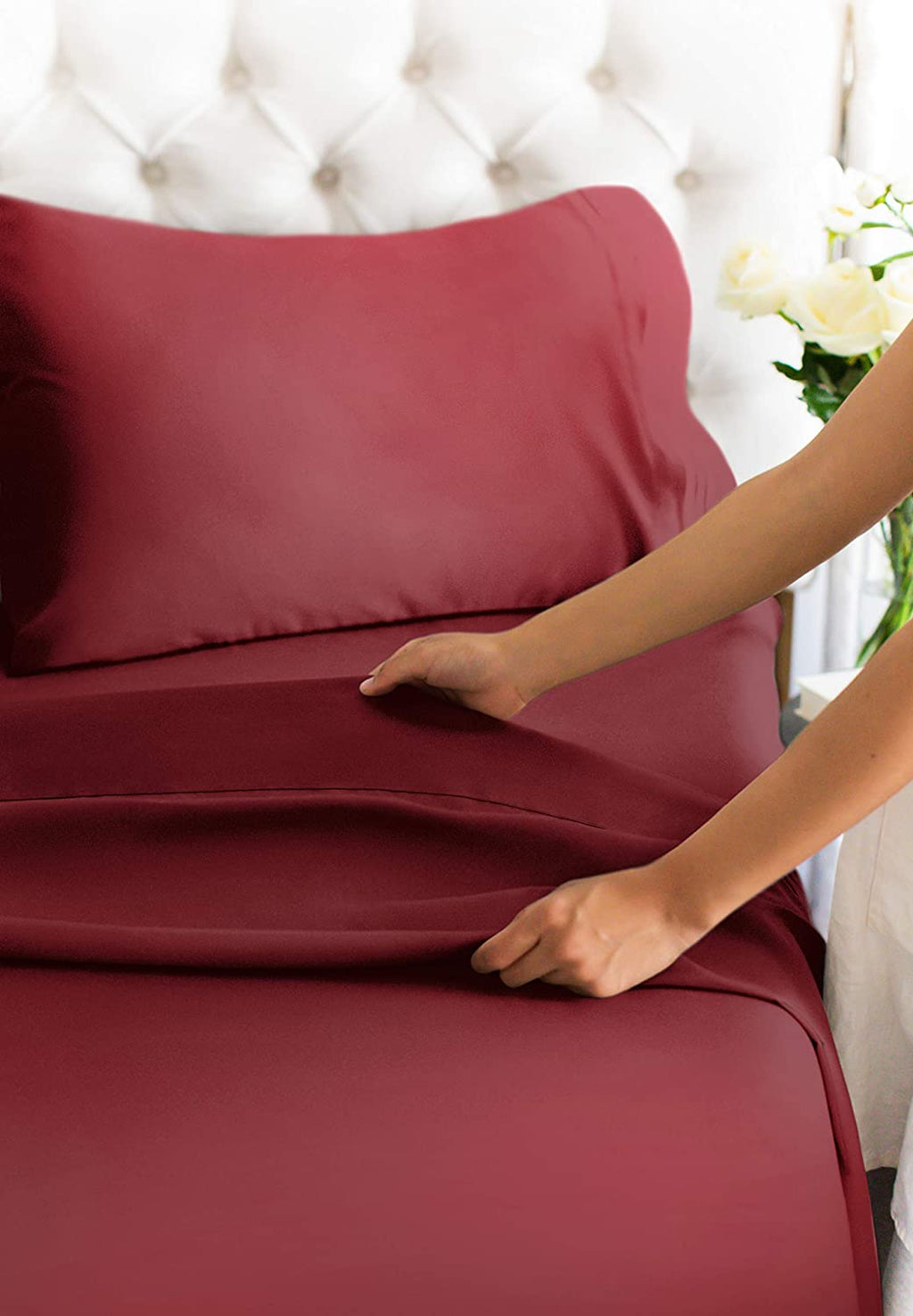 Cotton 400 Thread Count 4 Piece Deep Pocket Sheet Set