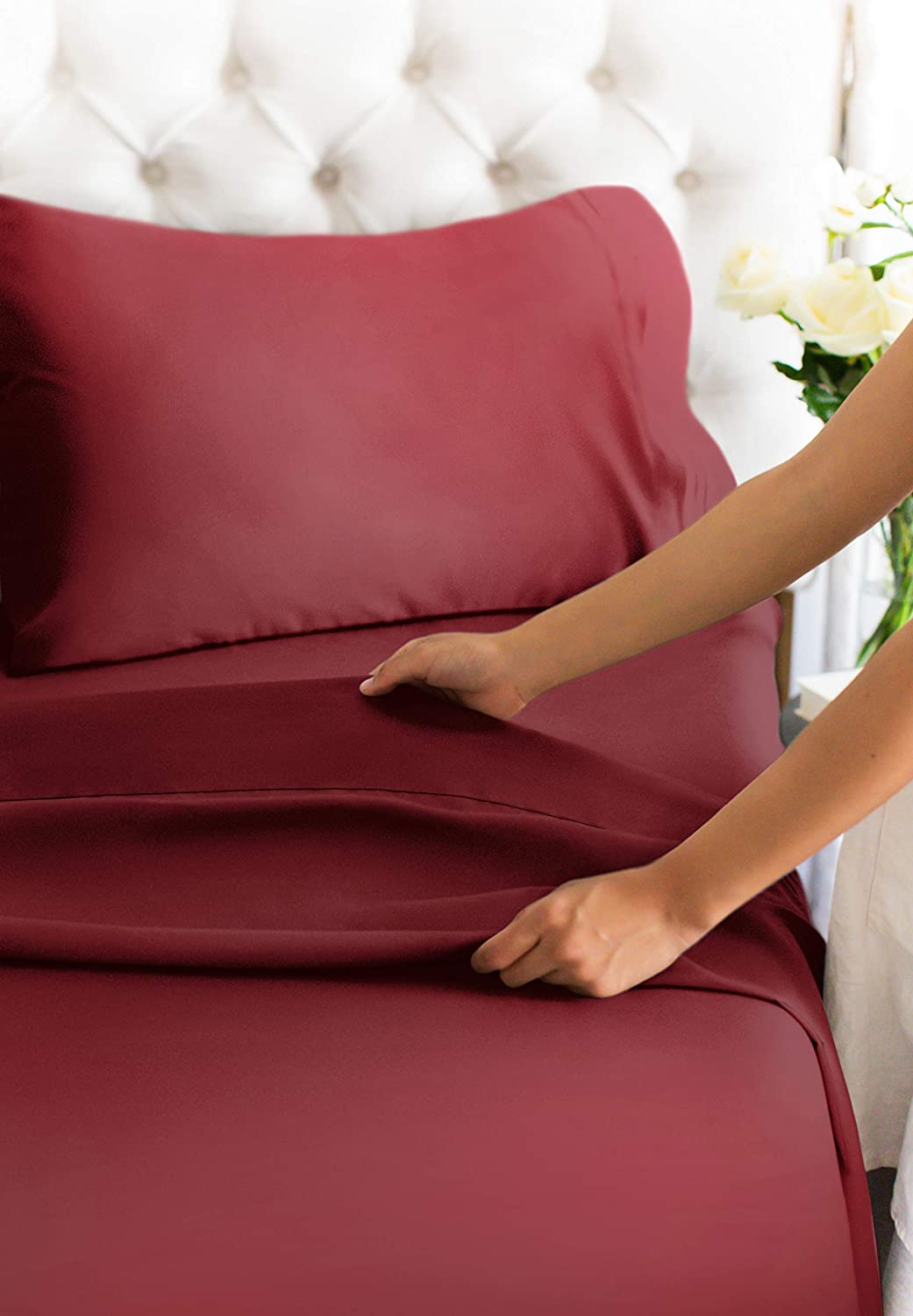 Cotton 400 Thread Count 4 Piece Deep Pocket Sheet Set