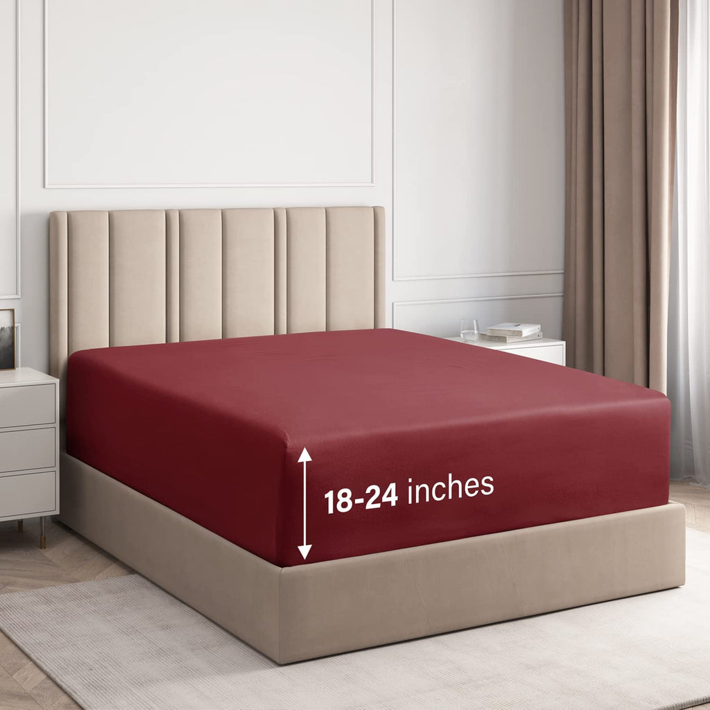 Cotton 400 Thread Count Deep Pocket Single Fitted Sheet