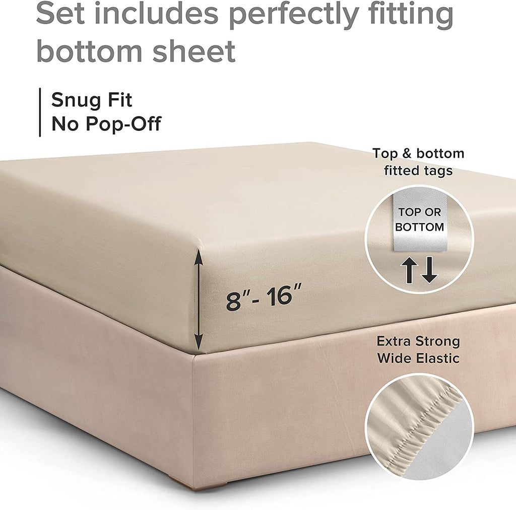 Cotton 400 Thread Count Standard Single Fitted Sheet