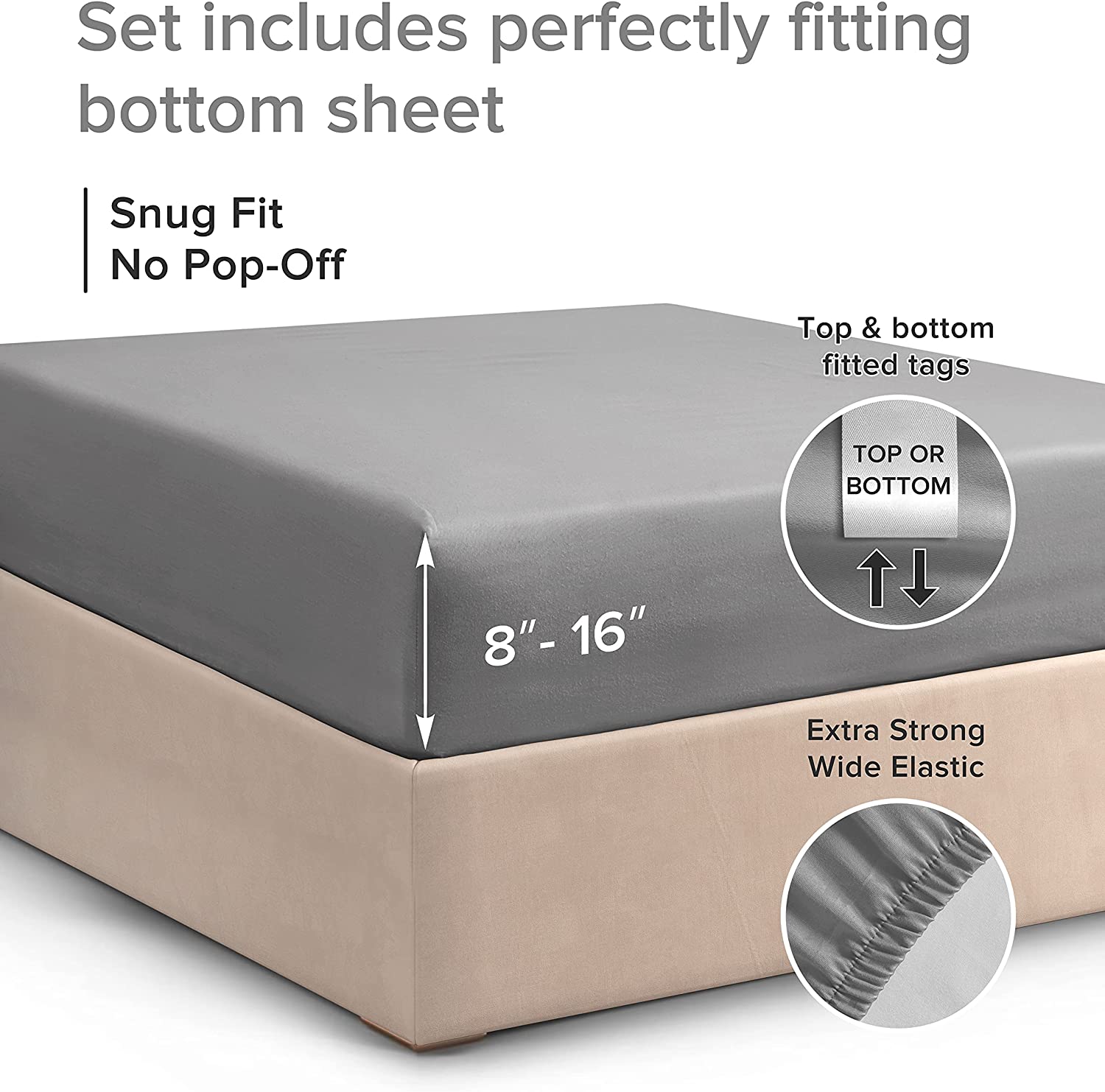 Cotton 400 Thread Count Standard Single Fitted Sheet