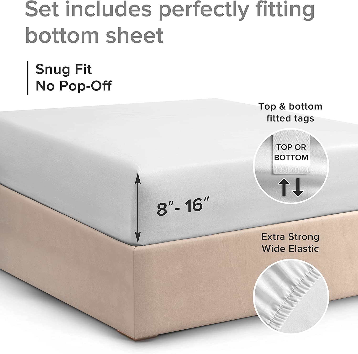 Cotton 400 Thread Count Standard Single Fitted Sheet